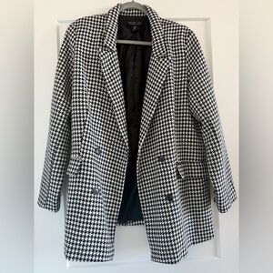 Rachel Zoe Black and White Houndstooth Blazer
